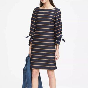 NWT Banana Republic Navy Stripped Dress, Size 0